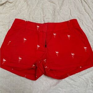 J. Crew Red Flamingo Print Women's shorts
